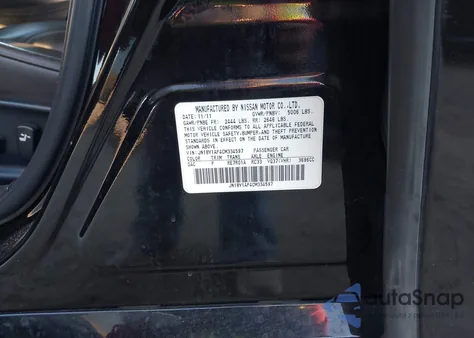 2012 Infiniti M37 z USA, uszkodzony, nr VIN JN1BY1AP4CM334597